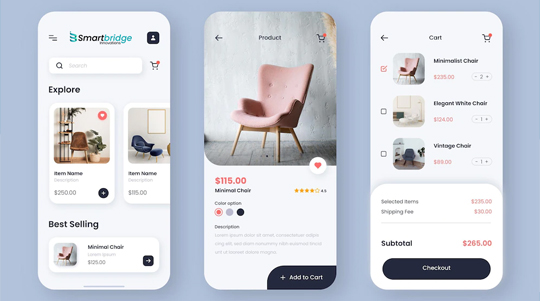 Online store mobile app
